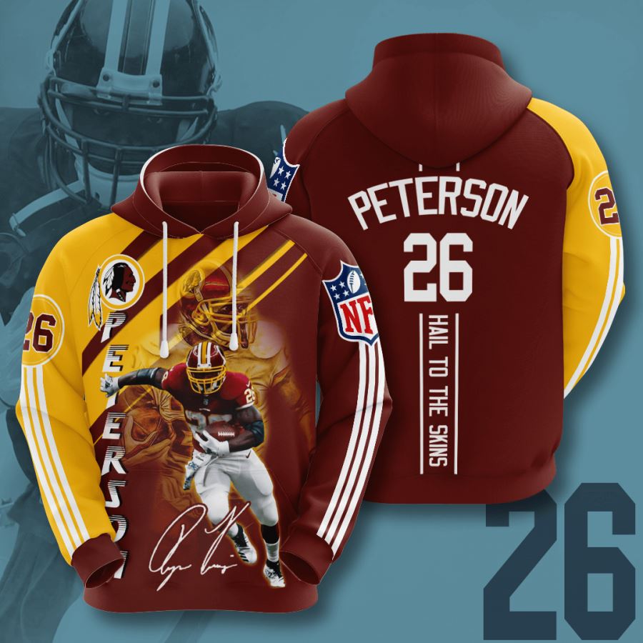 Washington Redskins Custom Hoodie 3D 1 Washington Redskins Custom Hoodie 3D