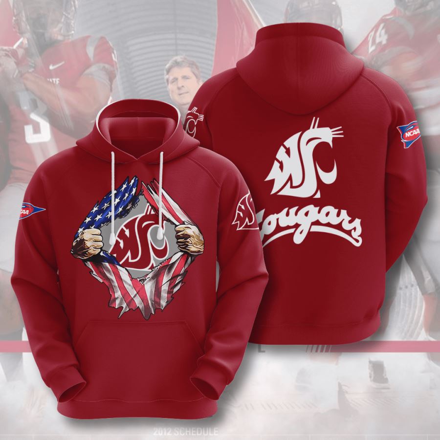 Washington State Cougars Custom Hoodie 3D 3 Washington State Cougars Custom Hoodie 3D