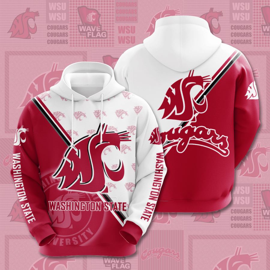 Washington State Cougars Custom Hoodie 3D 3 Washington State Cougars Custom Hoodie 3D