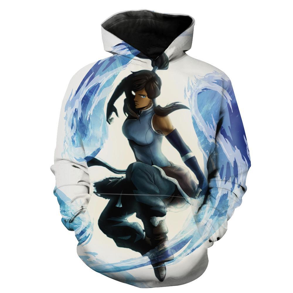 Water Bending Korra Avatar Legend Of Korra Hoodie 3D 3 Water Bending Korra Avatar Legend Of Korra Hoodie 3D