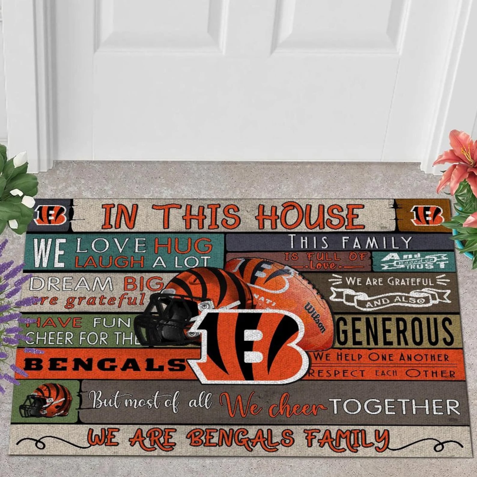 We Are Bengals Familyw Doormat 5 We Are Bengals Familyw Doormat