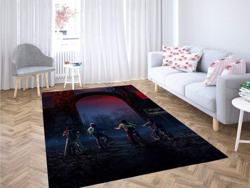 Welcome To Hawkins Stranger Things Carpet Rug 1 Welcome To Hawkins Stranger Things Carpet Rug