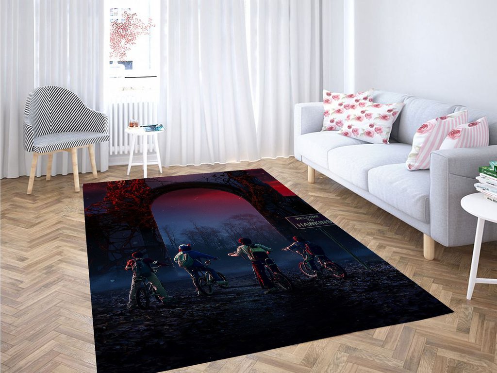 Welcome To Hawkins Stranger Things Living Room Modern Carpet Rug 13 Welcome To Hawkins Stranger Things Living Room Modern Carpet Rug