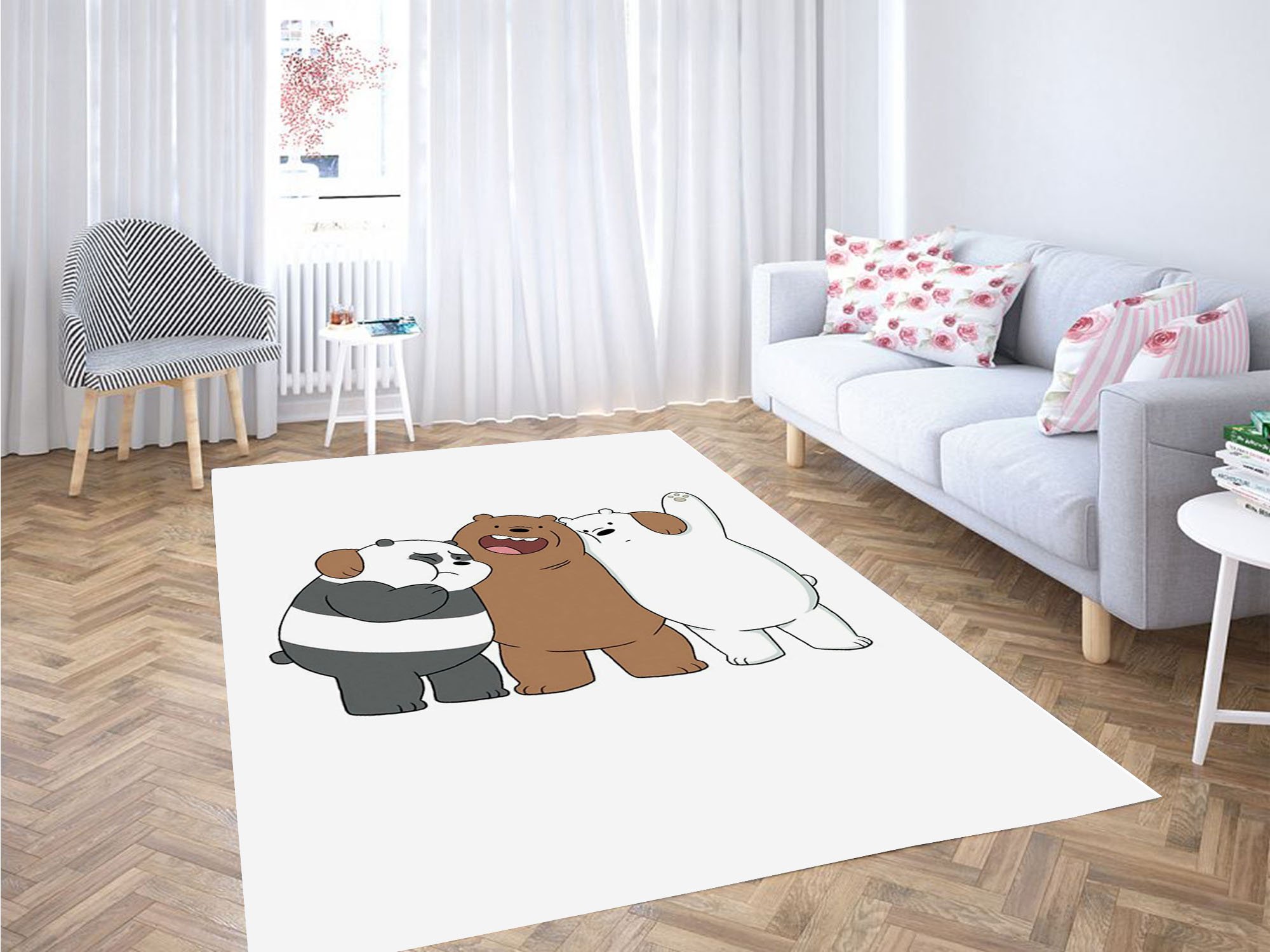 White Bear Panda Carpet Rug 1 White Bear Panda Carpet Rug