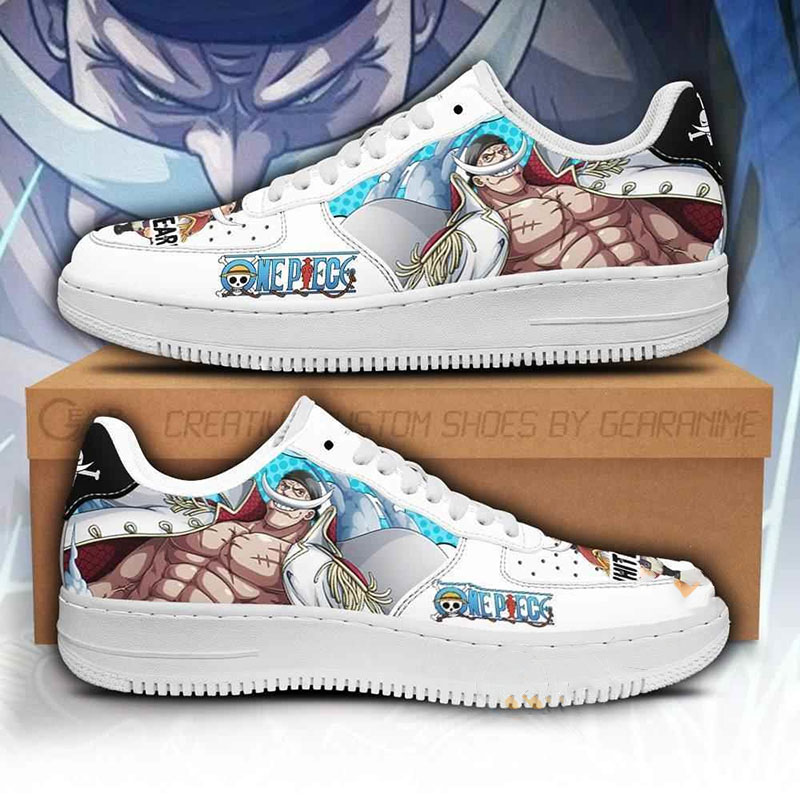 White Beard Custom One Piece Anime Nike Air Force Shoes