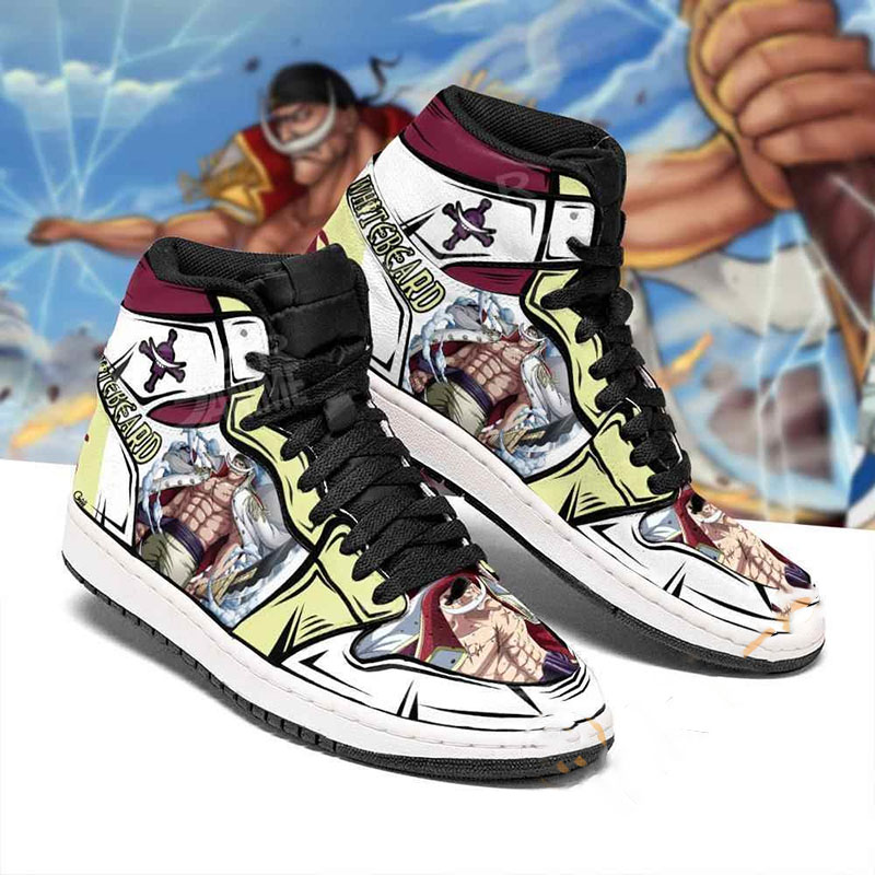 Whitebeard Yonko One Piece Sneakers Anime Air Jordan Shoes
