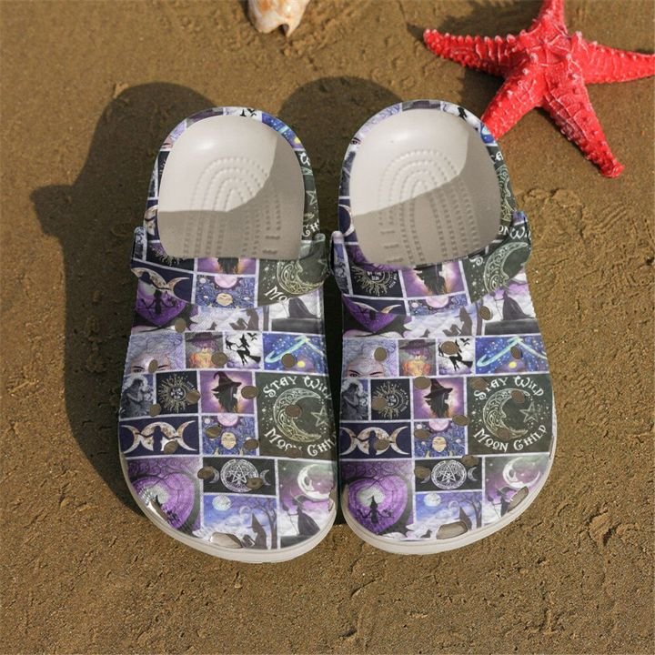Wicca Stay Wild Moon Child Crocs Clog Shoes