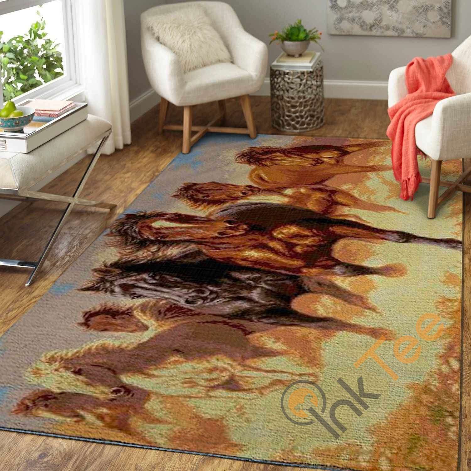 Wild Horses Area Rug 2 Wild Horses Area Rug