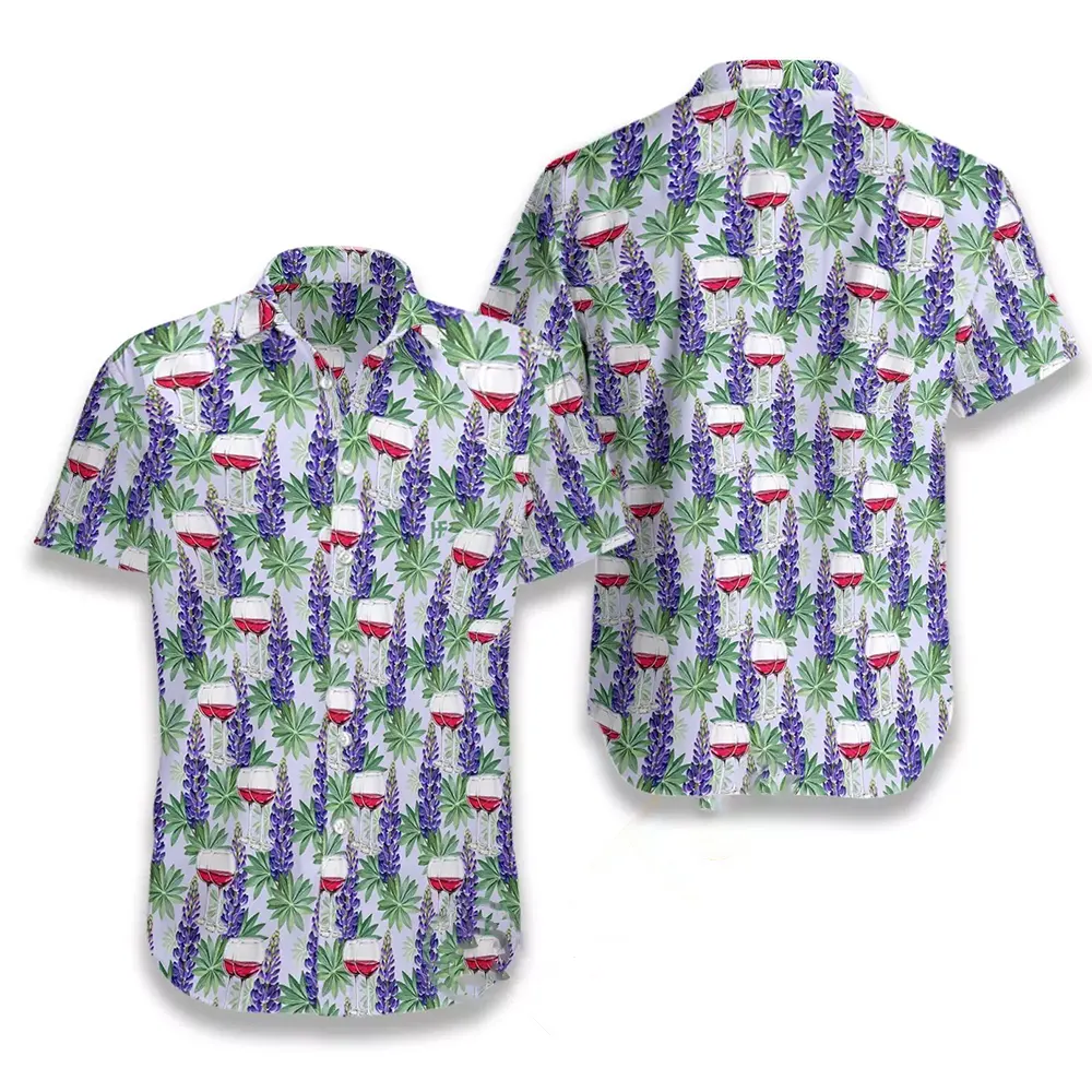 Wine Floral Tree Hawaiian shirts
