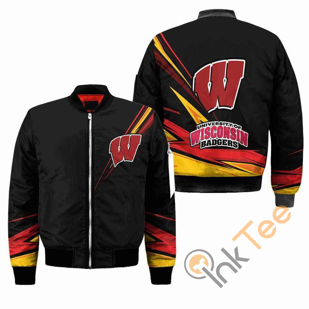 Wisconsin Badgers NCAA Black Apparel Best Christmas Gift For Fans Bomber Jacket 5 Wisconsin Badgers NCAA Black Apparel Best Christmas Gift For Fans Bomber Jacket