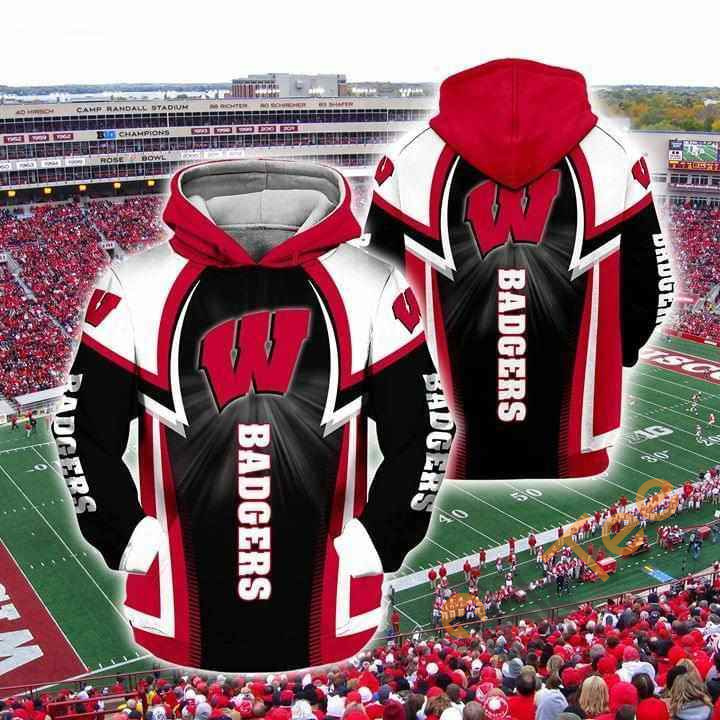 Wisconsin Badgers Ncaa For Badgers Lover Hoodie 3d 2 Wisconsin Badgers Ncaa For Badgers Lover Hoodie 3d