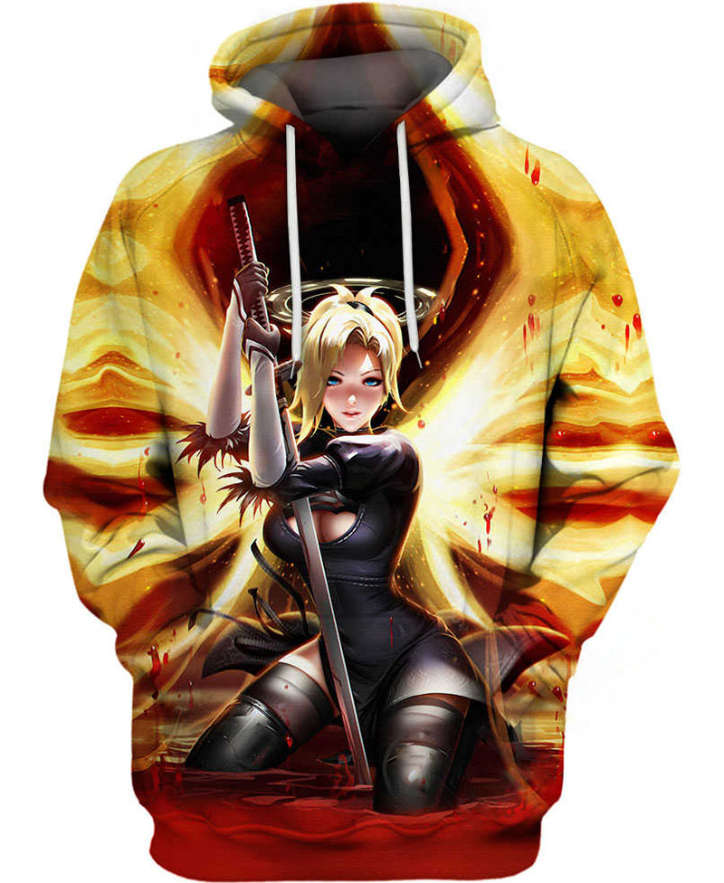 Witch Mercy Hoodie 3D