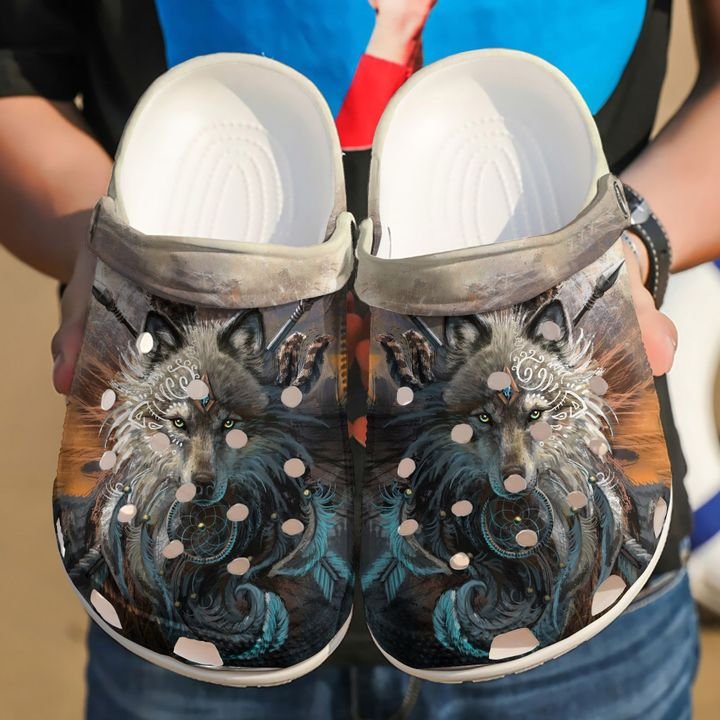 Wolf Art Crocs Clog Shoes 1 Wolf Art Crocs Clog Shoes