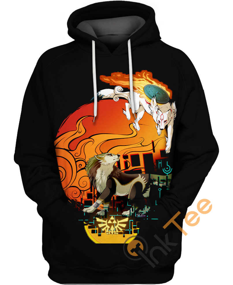 Wolf Link And Amaterasu Hoodie 3D 13 Wolf Link And Amaterasu Hoodie 3D