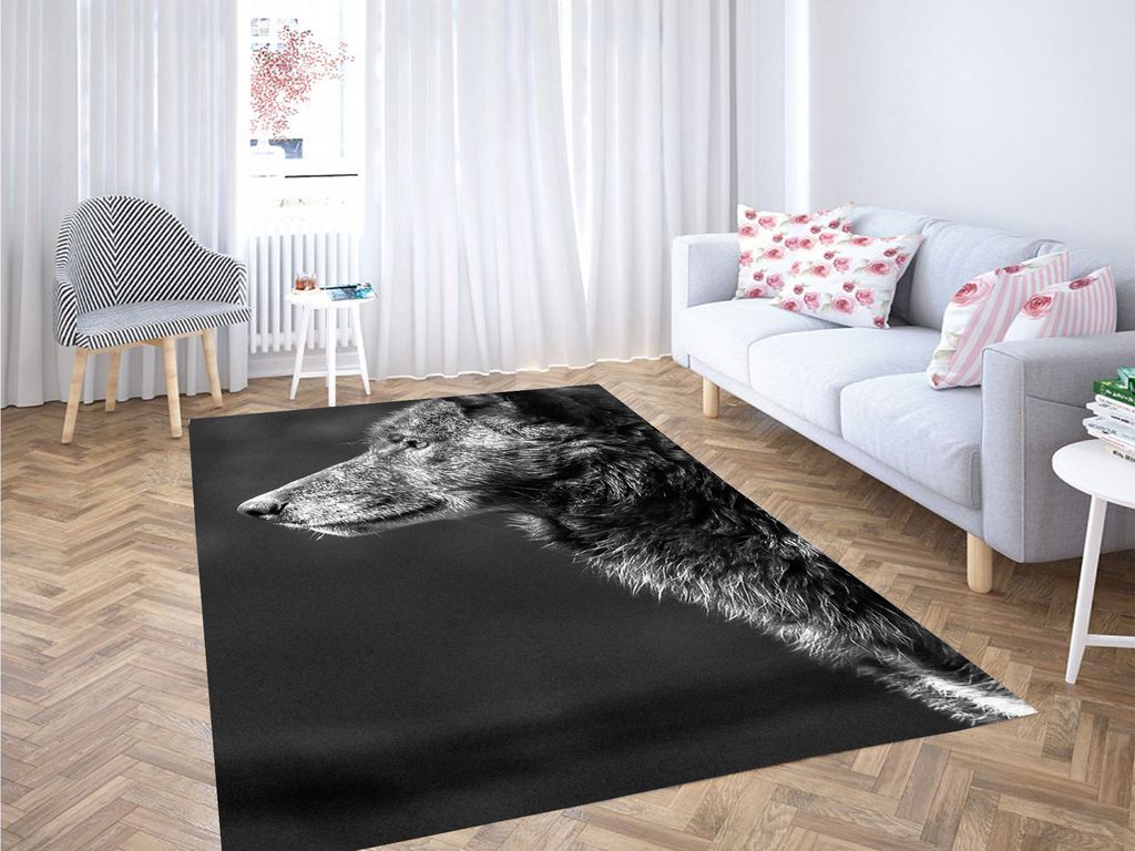 Wolf Monochrome Living Room Modern Rug 2 Wolf Monochrome Living Room Modern Rug