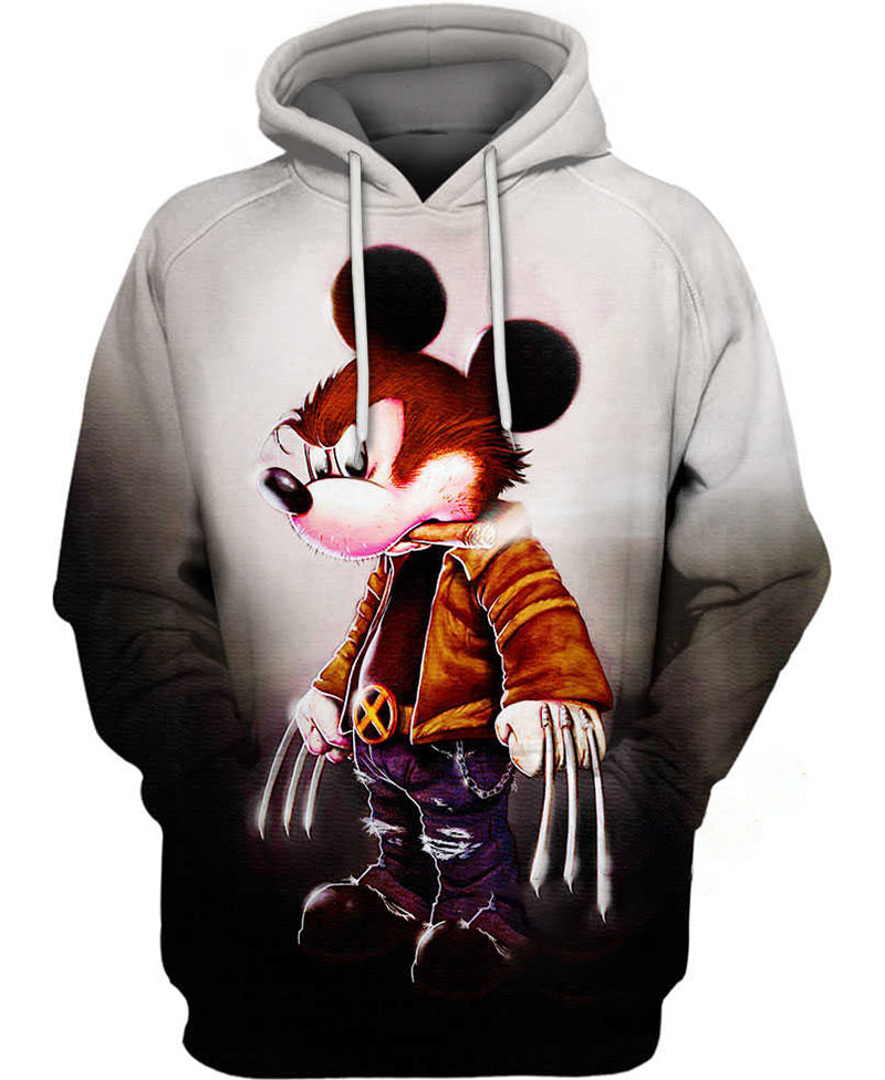 Wolverine Mickey Hoodie 3D 13 Wolverine Mickey Hoodie 3D