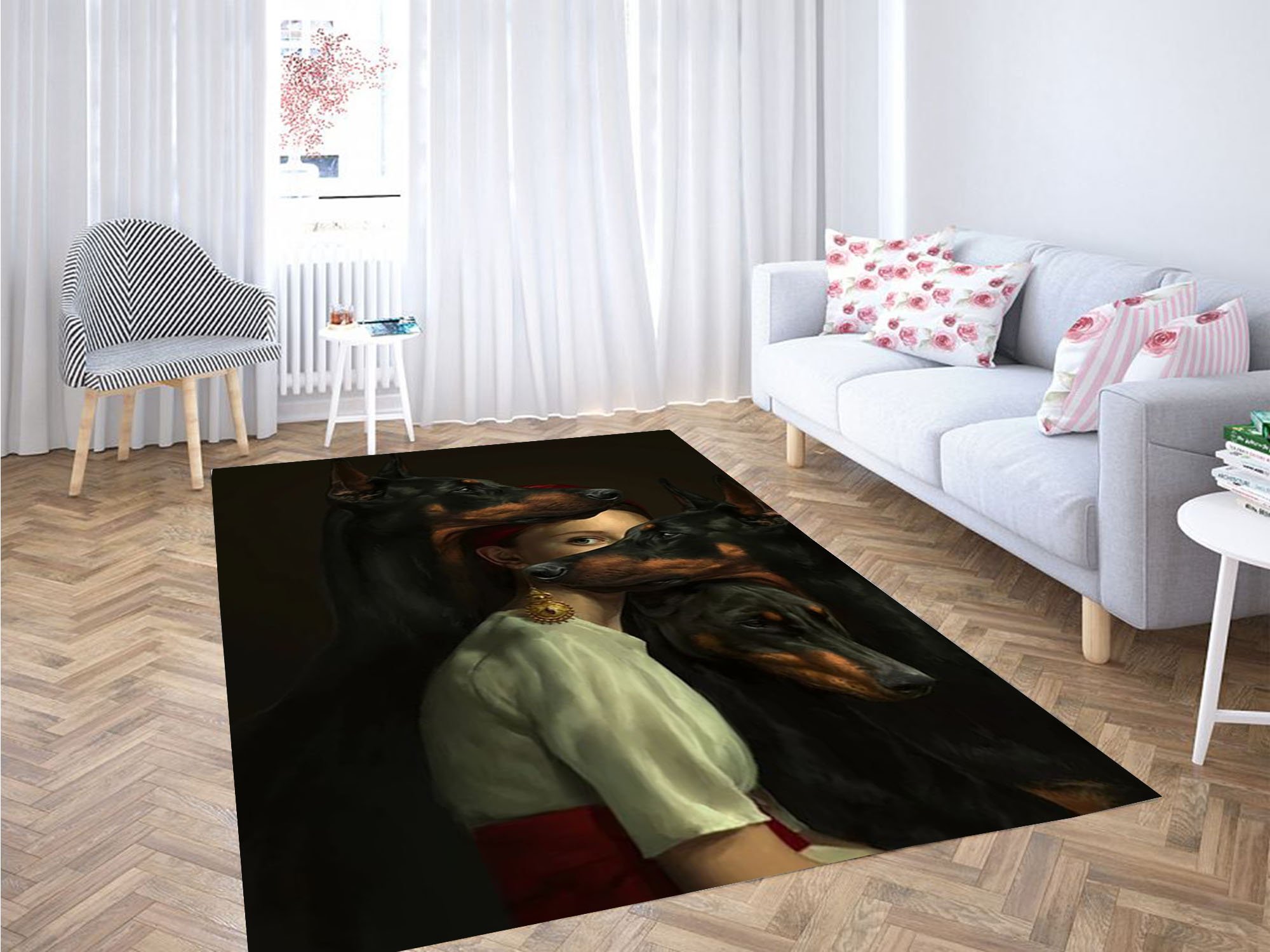 Women And Dogs Wallpaper Carpet Rug 2 Women And Dogs Wallpaper Carpet Rug