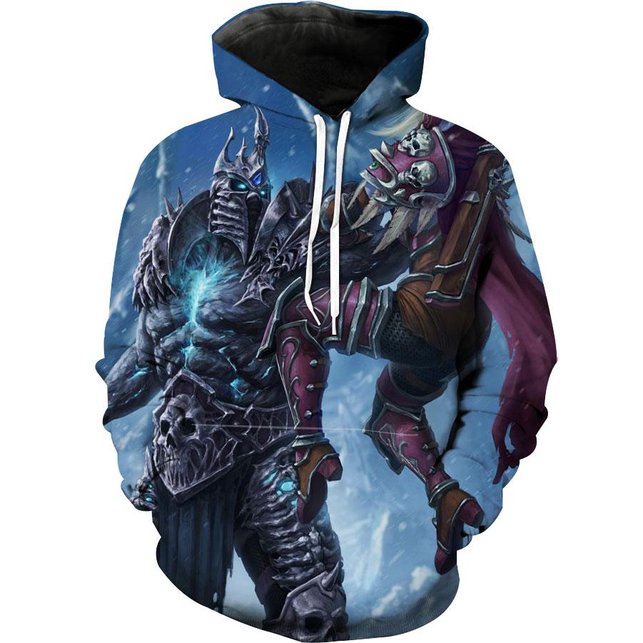 World Of Warcraft Shadowlands Lich King Vs Sylvanas Hoodie 3D