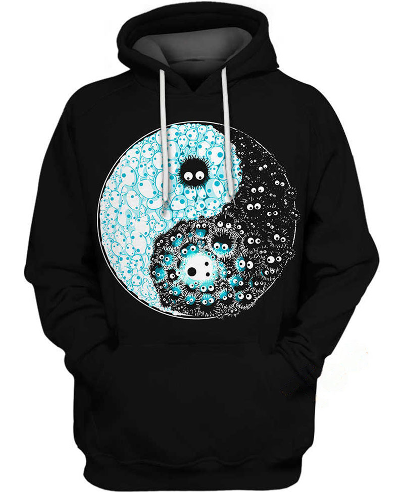 Yin Yang Ghibli Hoodie 3D