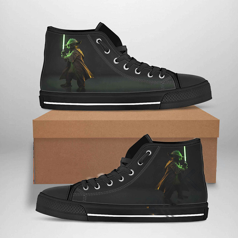 Yoda Best Movie Character High Top Shoes 2 Yoda Best Movie Character High Top Shoes