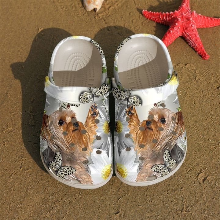 Yorkie Daisy Crocs Clog Shoes 15 Yorkie Daisy Crocs Clog Shoes