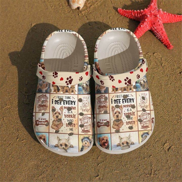 Yorkies A Who Loves Me Crocs Clog Shoes