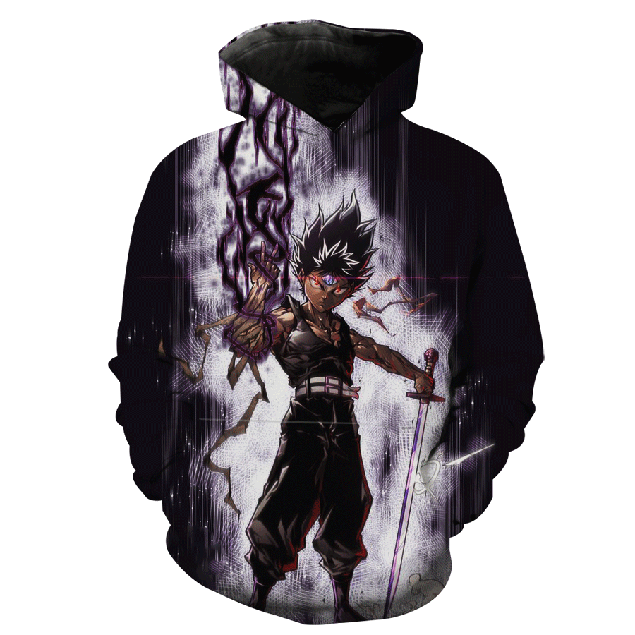 Yu Yu Hakusho Anime Hiei Hoodie 3D 2 Yu Yu Hakusho Anime Hiei Hoodie 3D