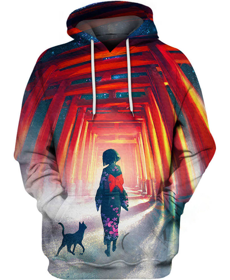 Yukata Midnight Stroll Hoodie 3D 5 Yukata Midnight Stroll Hoodie 3D