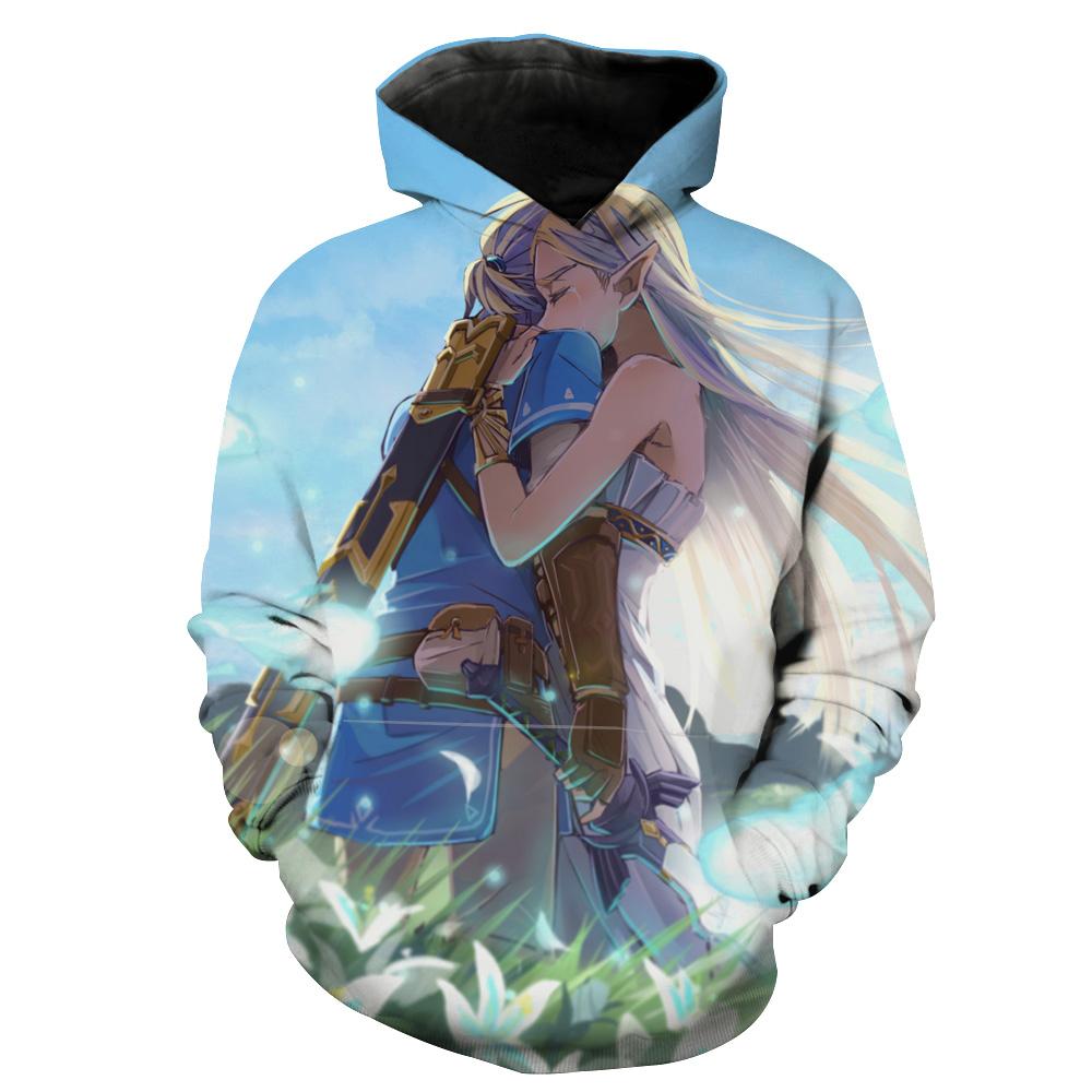 Zelda And Link Cute Video Games Hoodie 3D