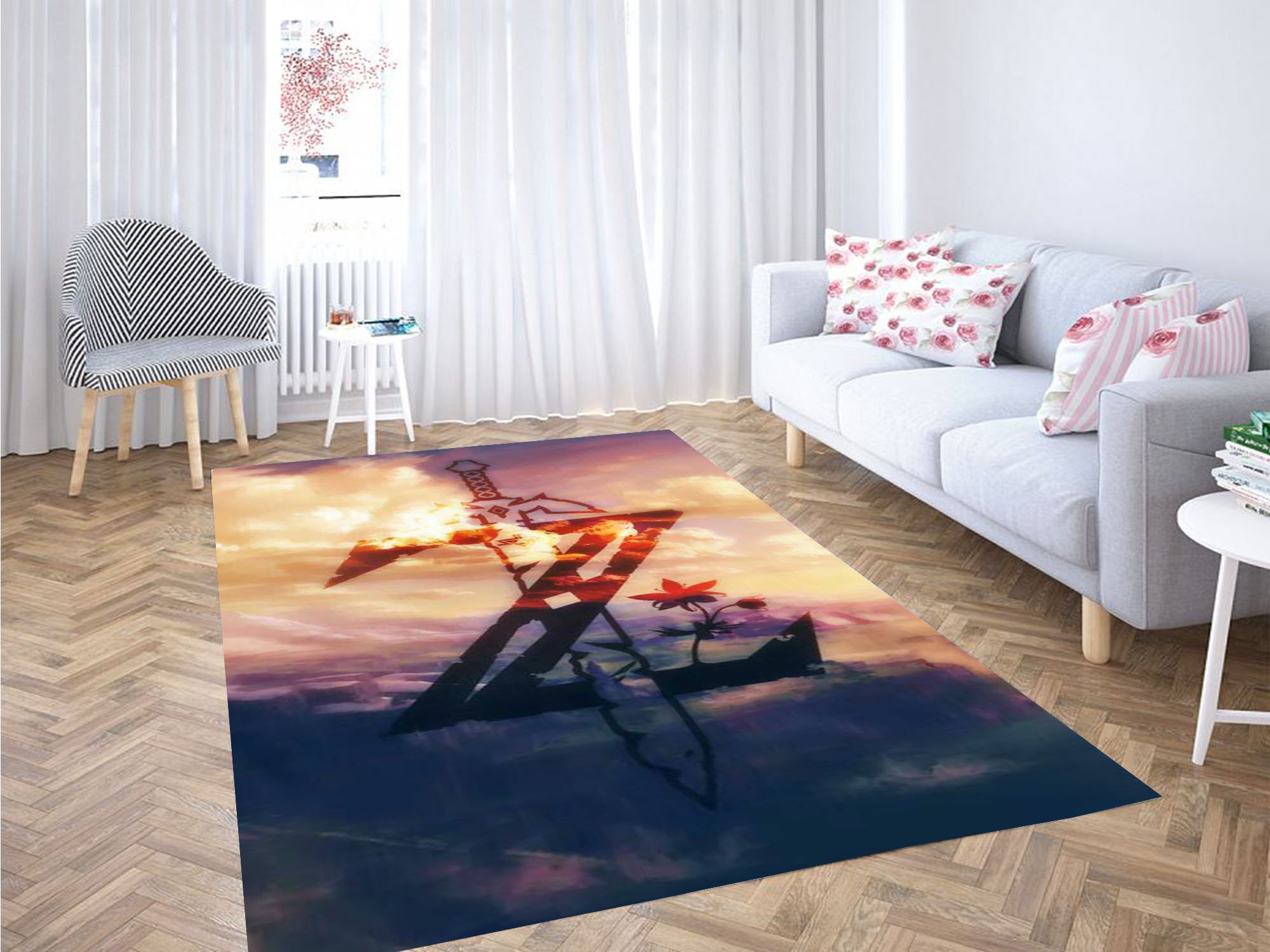Zelda Sword In The Sky Carpet Rug