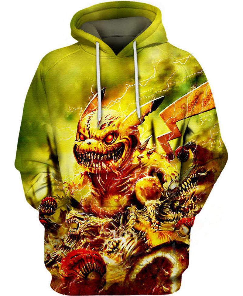 Zombie Pikachu Hoodie 3D